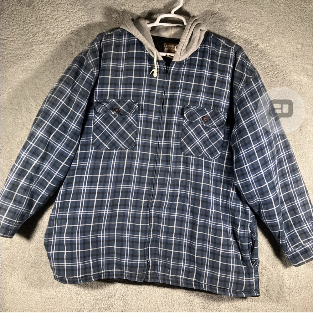 C E Schmidt Real Workwear Plaid Hooded Jacket. Size 4xl